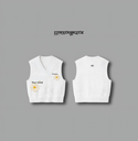 AWAKEN TYPE PRINTED SLEEVELESS SWEATER
