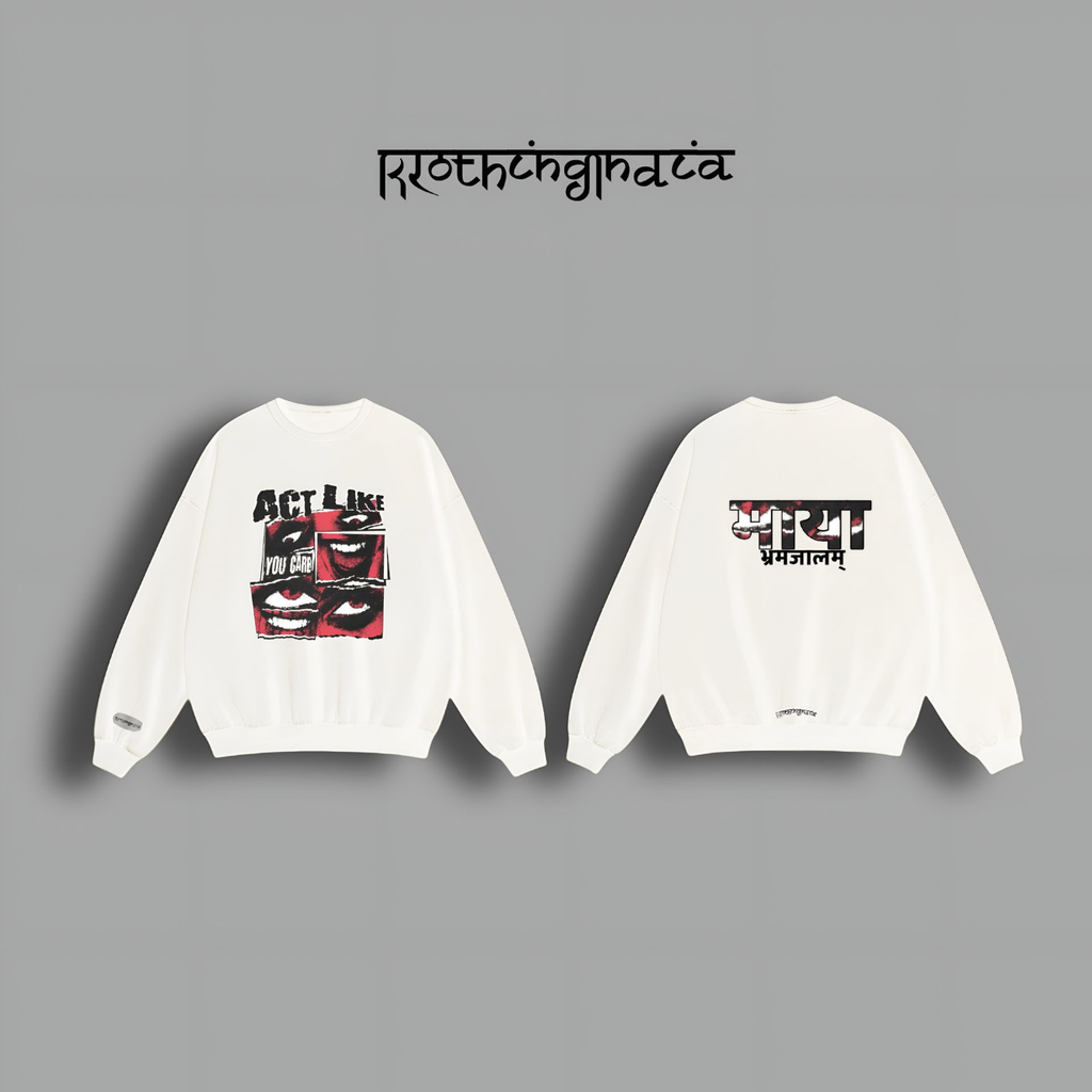 MAYA PRINTED OVERSIZED SWEATSHIRT (Unisex) (S)