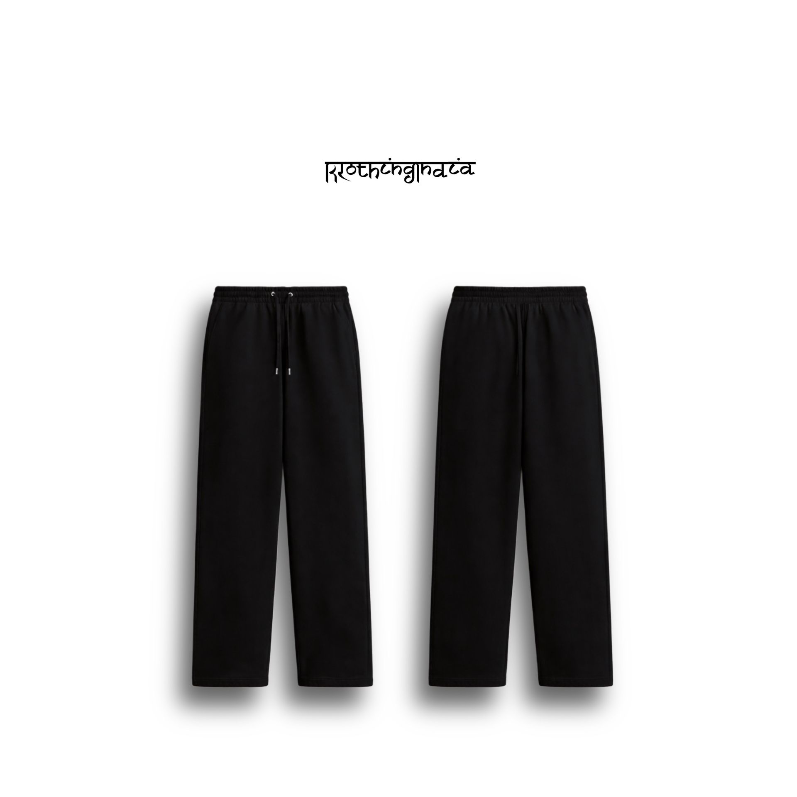 PLAIN BLACK SWEAT PANT (S)