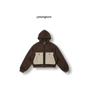 Zip-Up Denim Hoodie