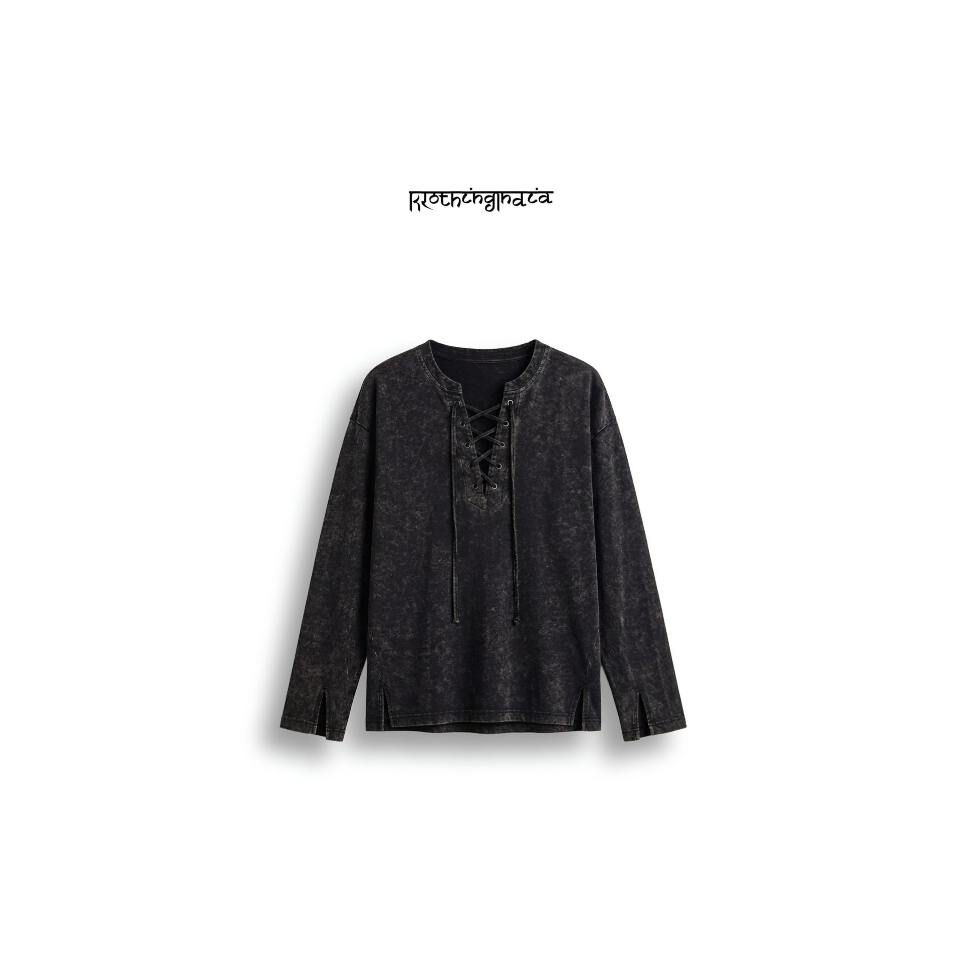 Lace-Up Henley