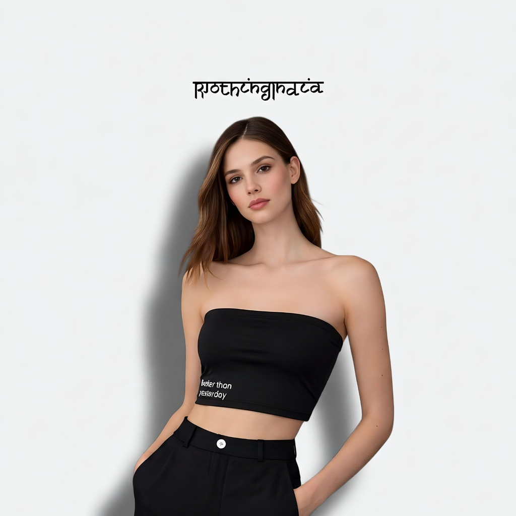 UPGRADED TYPE PRINTED TUBE TOP